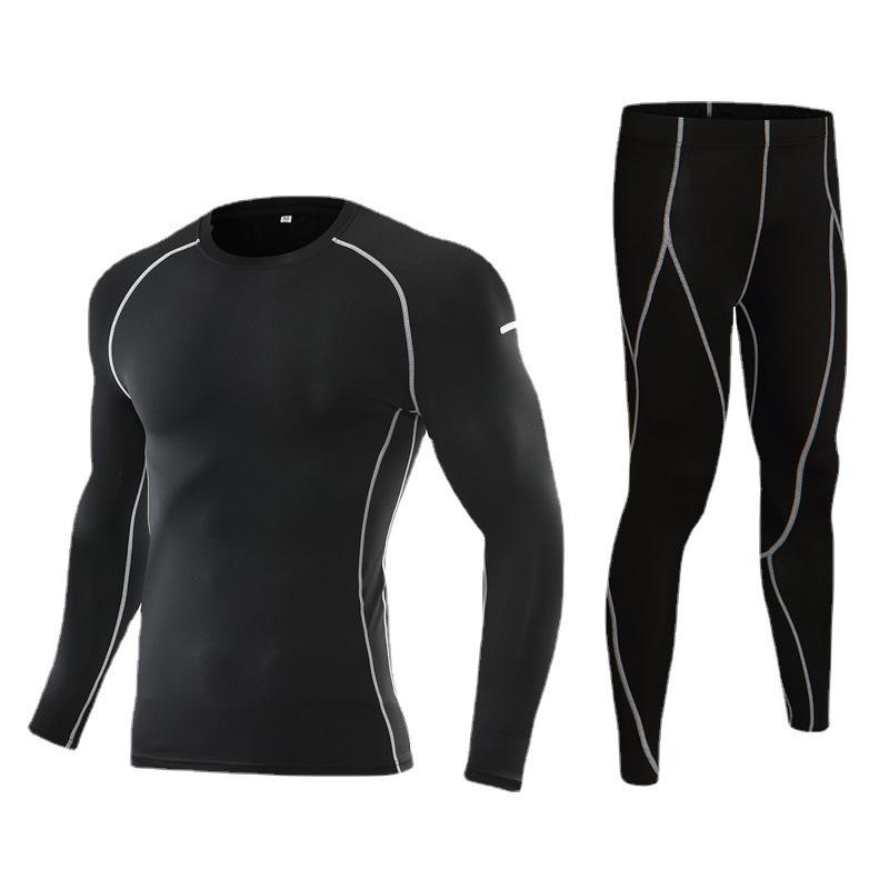 Men's & Kids' Quick-Dry Long Sleeve Sportswear Set for Spring & Autumn - Basketball & Football Fitness Base Layer