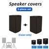 2-pack Speaker Protective Covers, Speaker Covers with Drawstring Bottom, Effective Protection in All Seasons, Black