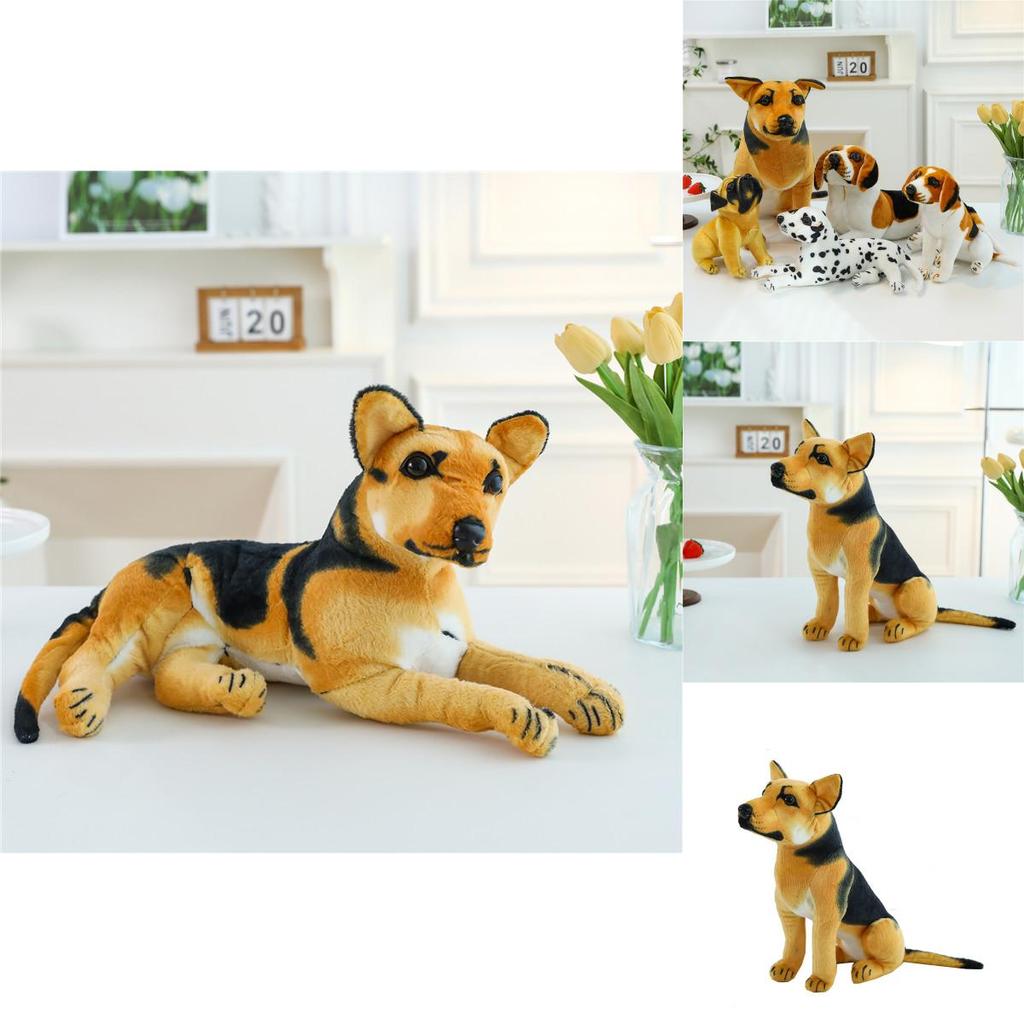Soft Plush Dog Toy Realistic Puppy Sheepdog Shar Pei Dalmatian Bed Prop For Kids
