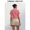 UR Women's Ruffled Plaid Short-Sleeve Shirt