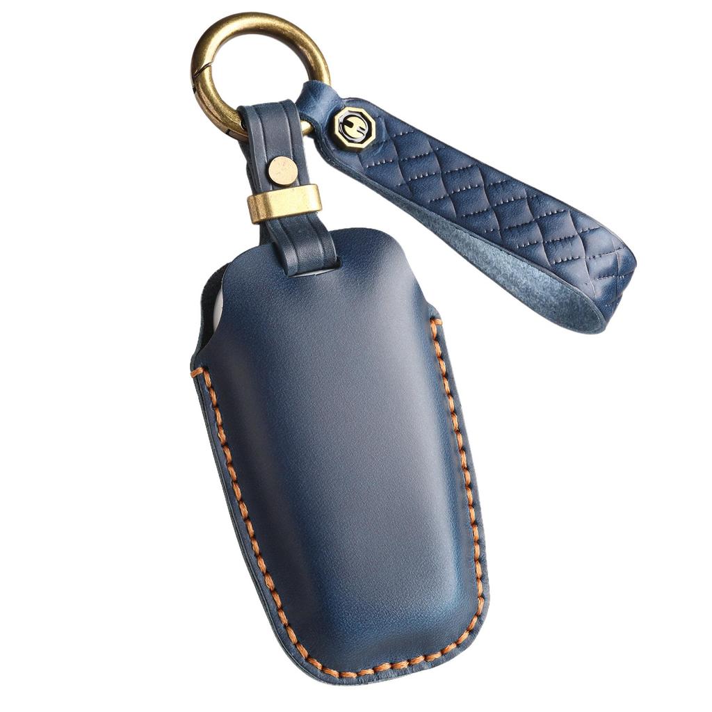Leder Retro Schlüsselhülle für Hongqi H5/H7 - Handgefertigte Schutzhülle mit Schnalle