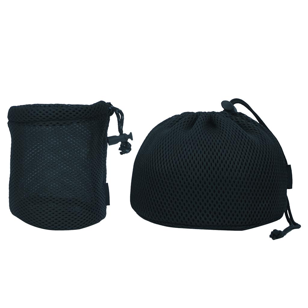 Outdoor Camping Pots Storage Bag Black Nylon Mesh Bag Travel Stuff Sacks Drawstring Bag Picnic Cookware Storage Pouch