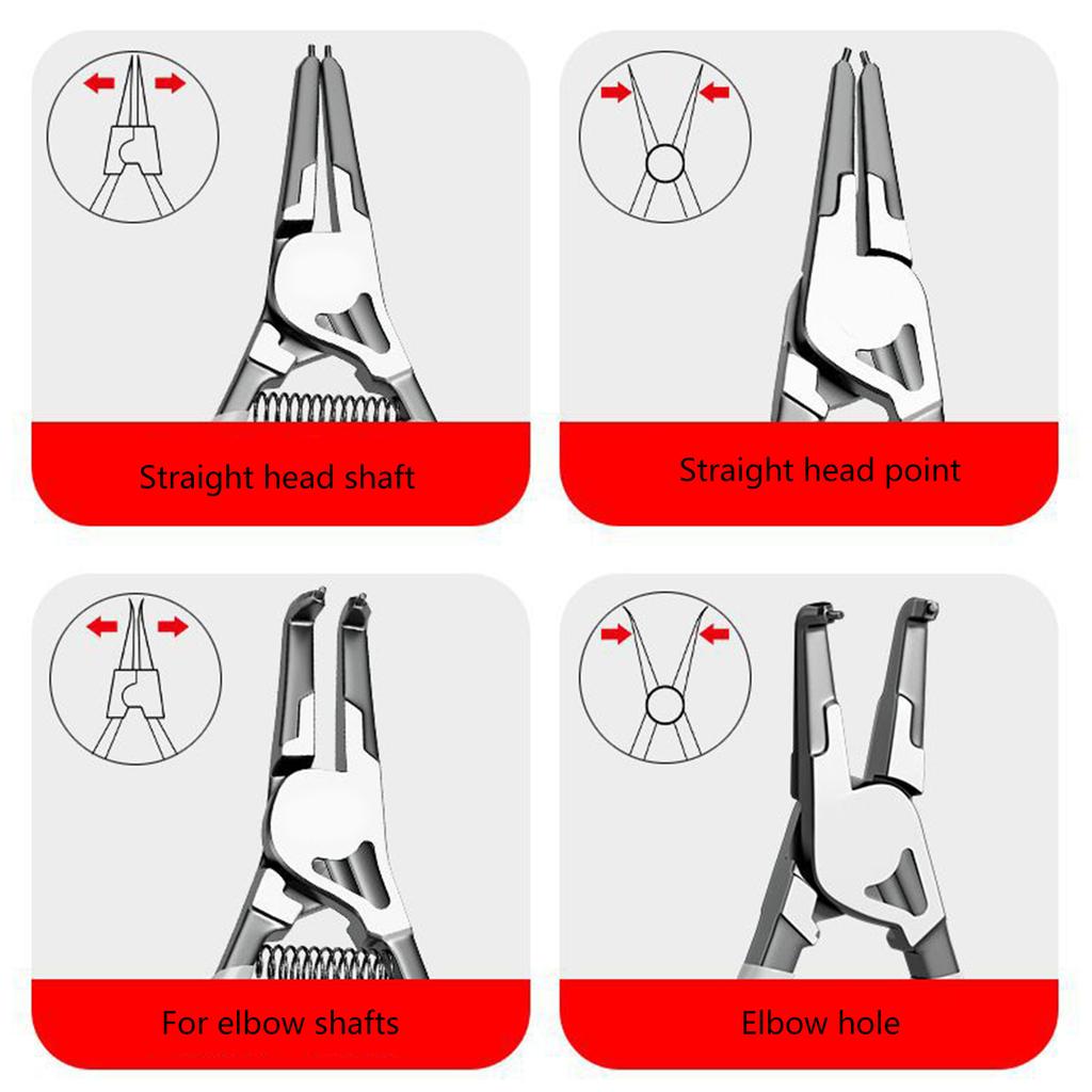 Retaining Rings Pliers with Not  rusts  Coating Heavy Duty Retaining Rings Pliers for Car Maintenance & Electrical Repairs