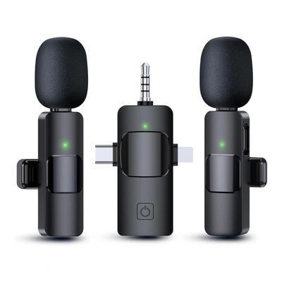 Wireless Lavalier Microphones Highly Sensitive Clear Sound Wireless MIC Intelligent Noise Reduction Wireless ClipOn Microphones