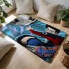Anime BBlue Lock Fußball Bodenmatte Weiche Flanell-Absorbierende Matte Rutschfester Teppich Zuhause Schlafzimmer Badezimmer