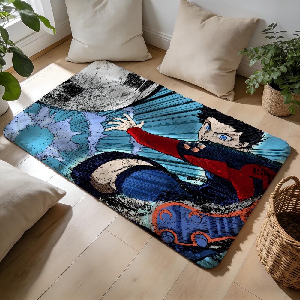 Anime BBlue Lock Fußball Bodenmatte Weiche Flanell-Absorbierende Matte Rutschfester Teppich Zuhause Schlafzimmer Badezimmer
