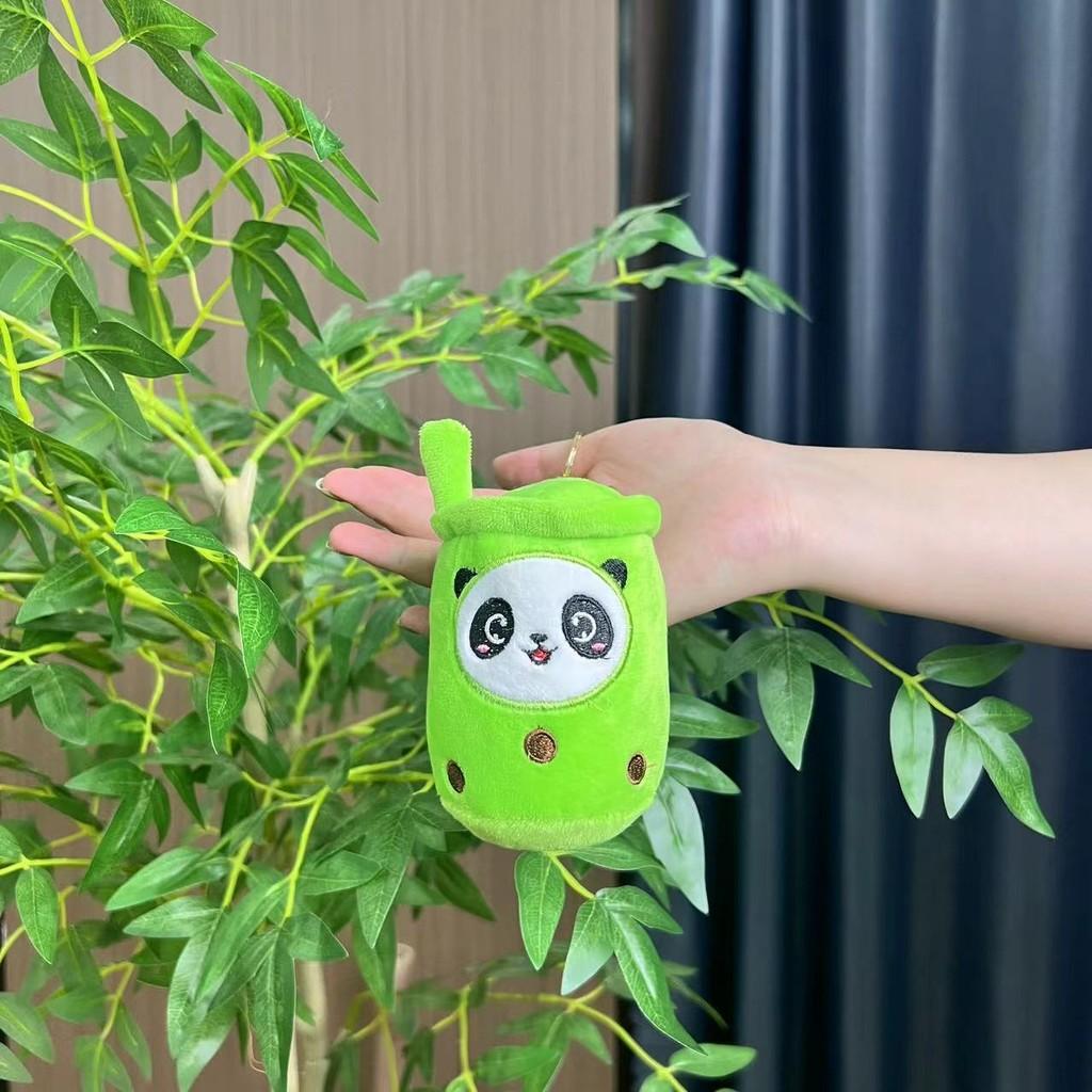 Adorable Panda Plush Cup Keychain Doll Soft Toy For Girls Birthday Gift Cute Accessory