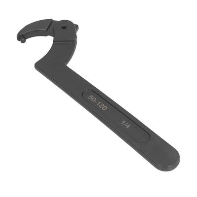 2 To 4 3/4in Adjustable Hook Spanner CRV Round  C Type Hook Wrench for Vehicle Machinery Mainten