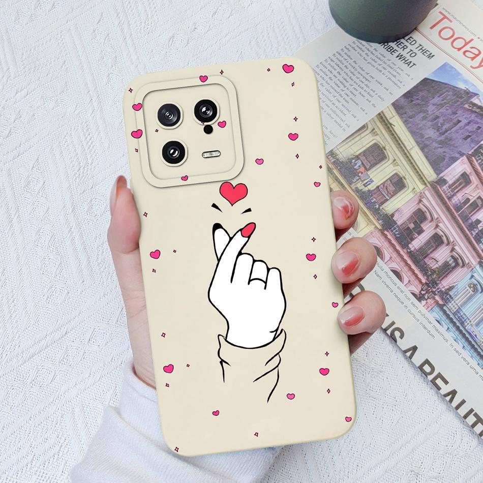 For Xiaomi 13 Pro Lite Civi2 Phone Cases Special Pattern Cover Camera Protection Smooth Liquid Silicone Anti fingerprint Shell