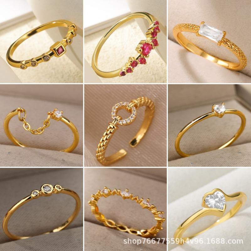 Zircon Ring Niche Unique Design Ring Daily Commuting Wear Hand Jewelry