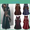 Vestido Costume Gótico Medieval Vintage Feminino Vestido Vitoriano Renascentista com Capuz Retro