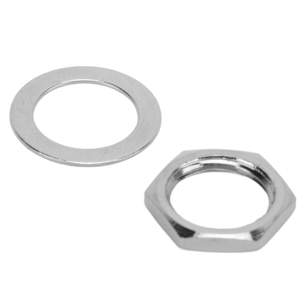 G3Celsius8 Female Thread Nuts Metal Washer Kit Instrument Fasteners for Electric Guitar Bass