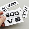 AAABV1 3D ABS Car Letters Logo V6 TSI 280 300 Sticker Rear Trunk Badge Emblem Decals For SKODA Octavia RS Combi Superb Kodiaq GT VRS