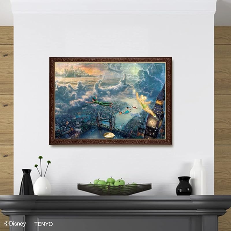 Tenyo [Made In Japan] 1000-Piece Jigsaw Puzzle, Disney Thomas Kinkade Peter Pan, Tinker Bell and Peter Pan Fly To Never Land (51x73.5cm), D-1000-031,
