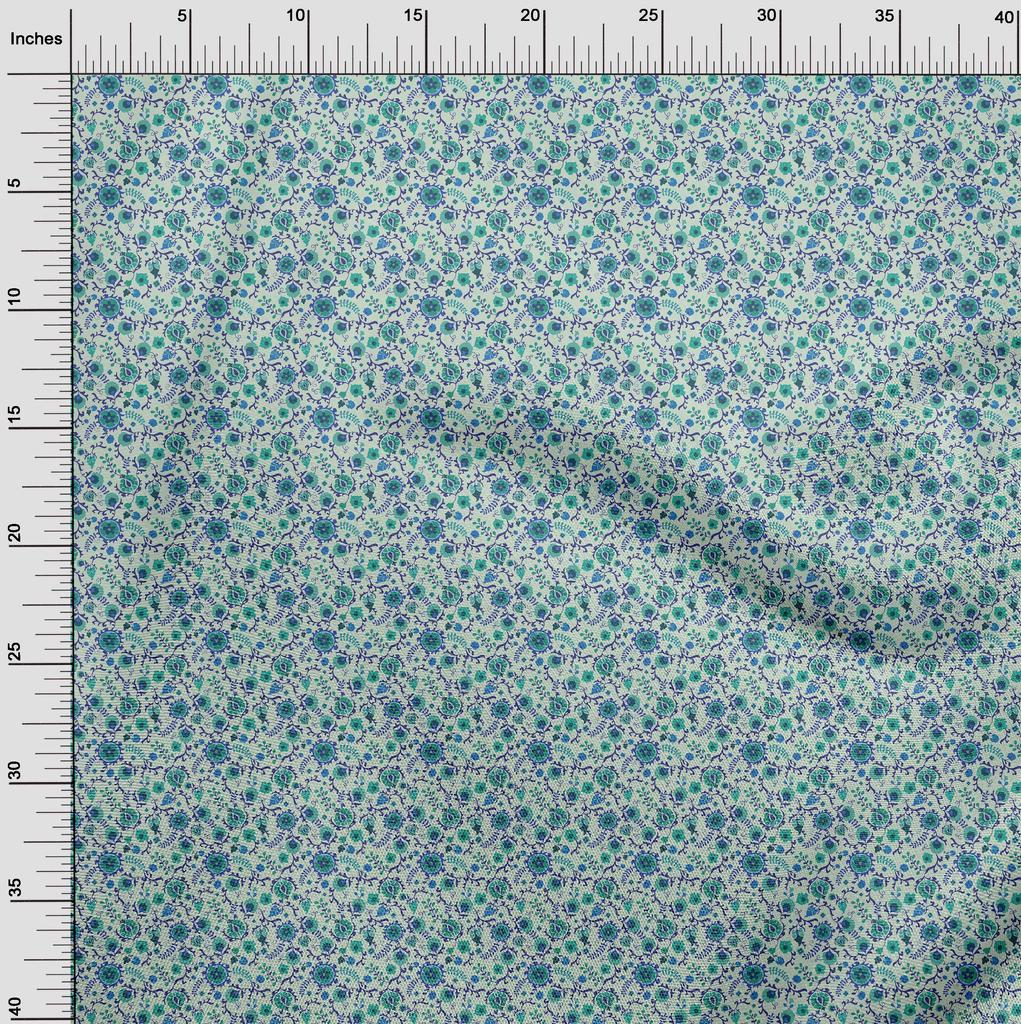 oneOone Cotton Flex Black Fabric Asian Suzani  Sewing Craft Projects Fabric Prints By Yard 40 Inch