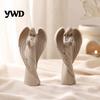 Healing Atmosphere Decor Praying Angel Statue, Abstract Guardian Figurine, Religious Prayer Minimalist Art Ornament Sculpture for Home Mantel