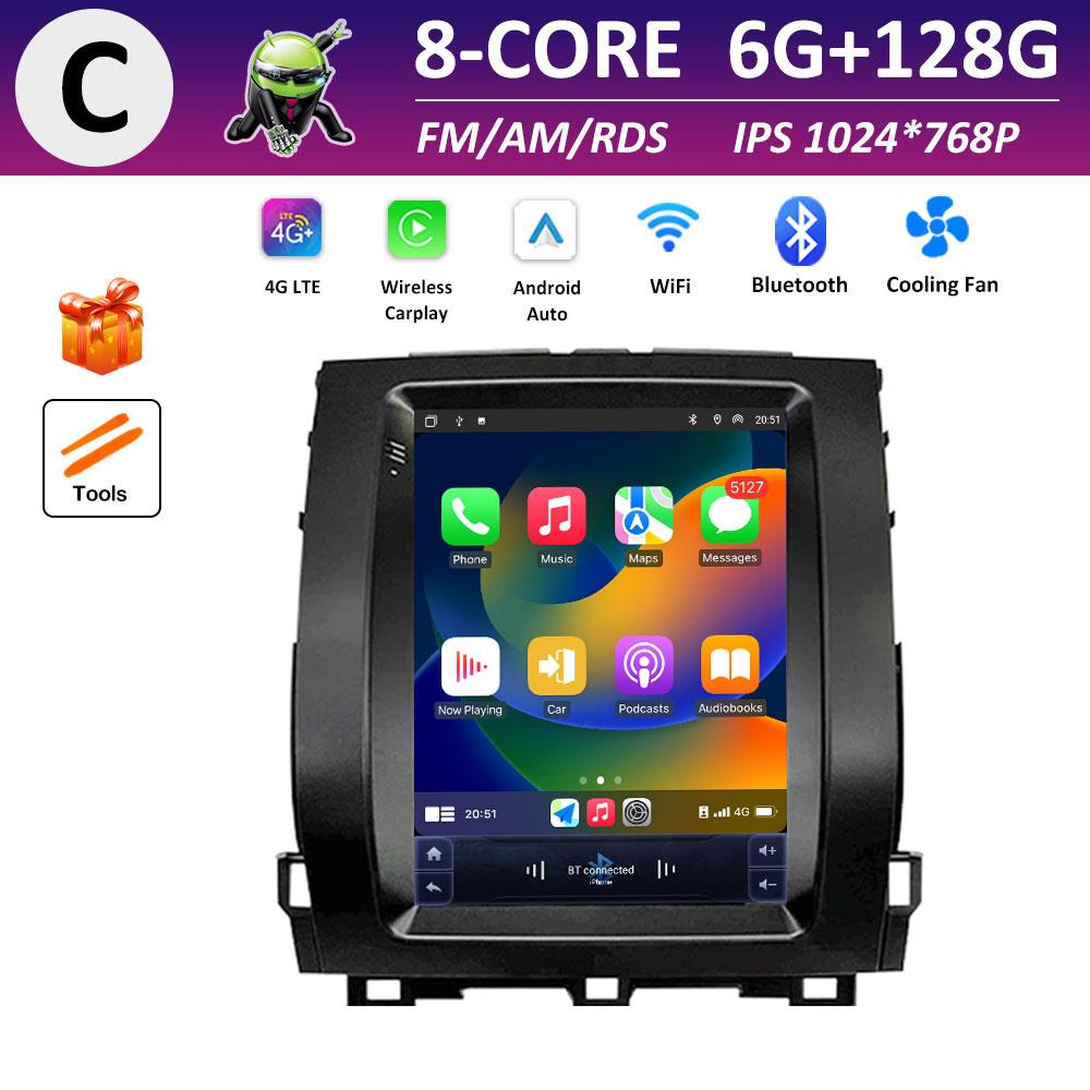 IPS Touch Screen for Toyota Land Cruiser Prado 120 2002 2003 2004 2005 - 2009 DSP Stereo Android Auto Wireless Carplay GPS Navi