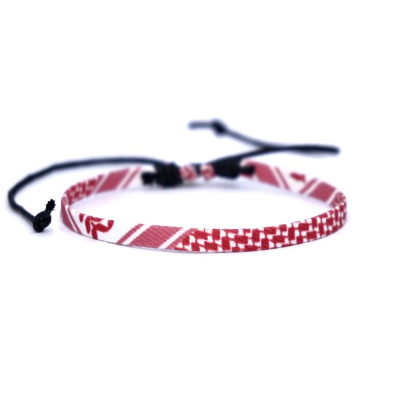 Handmade Ethnic Multi-Color Fabric Bracelet with Matching Arabian Headscarf