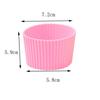 Vertical Stripes Silicone Cup Sleeve Non-slip Heat Insulation Cup Cover Thickened Anti -scald Mug Sleeve Glass