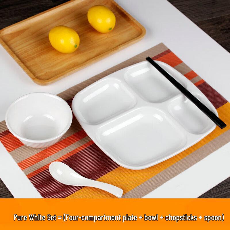 Thickened Melamine Compartment Plate