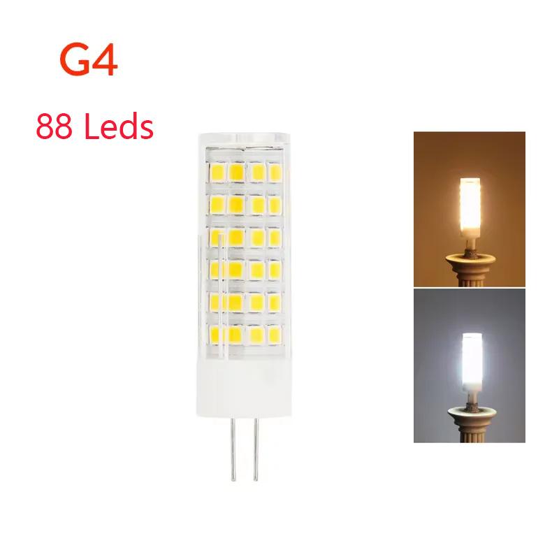 

1-10pcs G4 BA15D E17 Dimmable LED Lights 88 LEDs Corn Bulbs 9W Candelabra Base 85-265V For Room 360 Beam Angle Chandelier Lights 1PC&Yes&Cold White&85V-265V