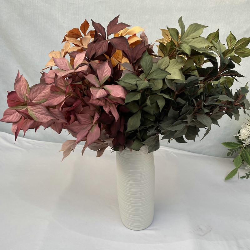 Hazelnut Simulation Leaf Green Plants Artificial Flower Wedding Decorations