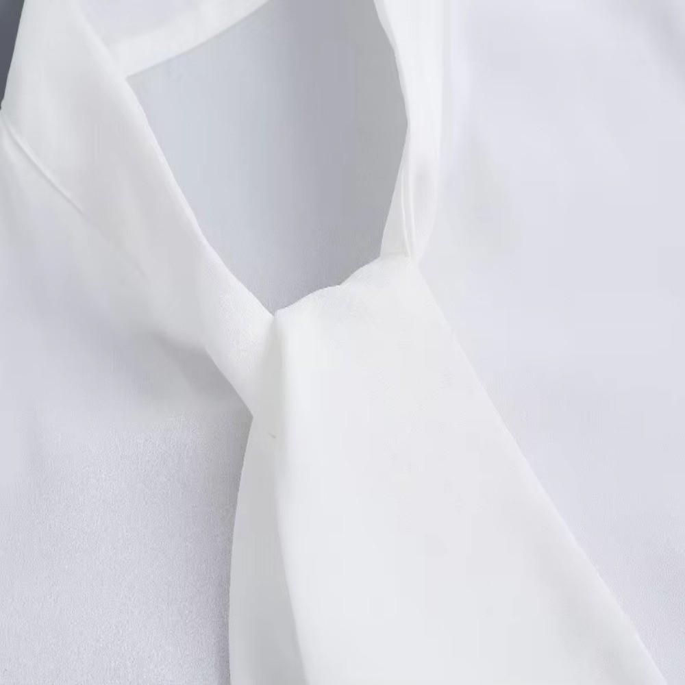 Ruffle Fake Collar Detachable Shirt Lapel Blouse Top Vintage Lady Lace False Collar  For Women Tie