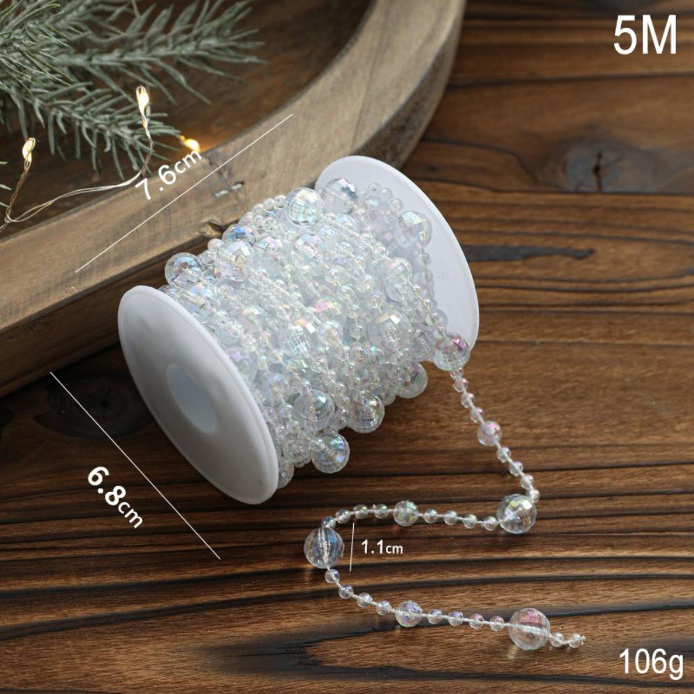 String Bead Xmas Tree Ornaments Transparent Colorful Christmas Scene Decor Props Christmas