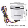 52mm Marine Boat Fuel Level Gauge 7-color Backlight Digital Pointer Fuel Gauge+100-500mm Fuel Level Sensor Digital Car Gauge