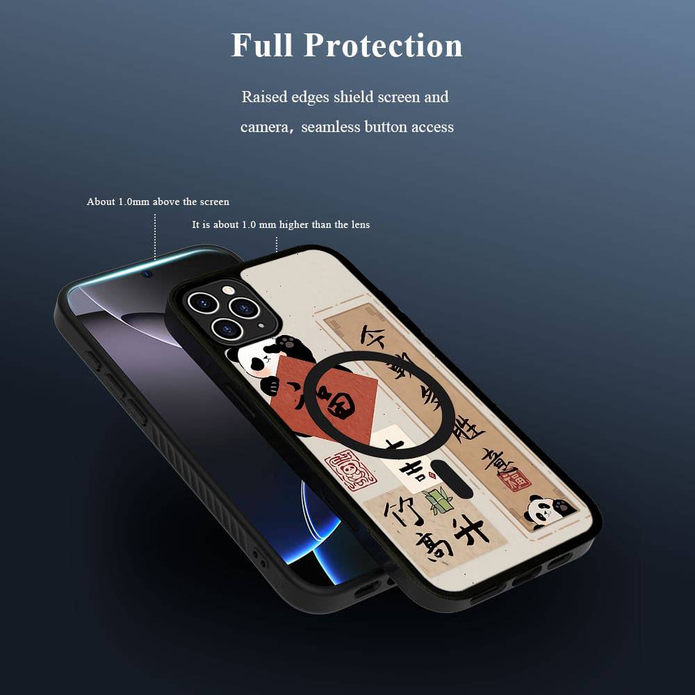 

Мультяшный милый чехол для телефона с пандой для iPhone 17 Air 16 15 14 13 12 11 Pro Max Plus Для Magsafe Беспроводная зарядка Чехол iPhone 13 pro