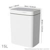 White Touchless 15l Smart Sensor Trash Can – Electronic Bathroom Garbage Bin With Automatic Bagging Smart Home Compatible