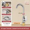 Wall-Mounted Brass Kitchen Faucet with Thermostatic Control