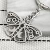 Hollow Moon Moth Stainless Steel Keychain Creative Animal Design Minimalist Style Practical Student Backpack Pendant