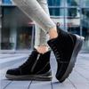 European and American Snow Ankle Boots Women's 2024 New Winter Warm Side Zipper Flat Bottom Women's Cotton Shoes Zapatos Mujer