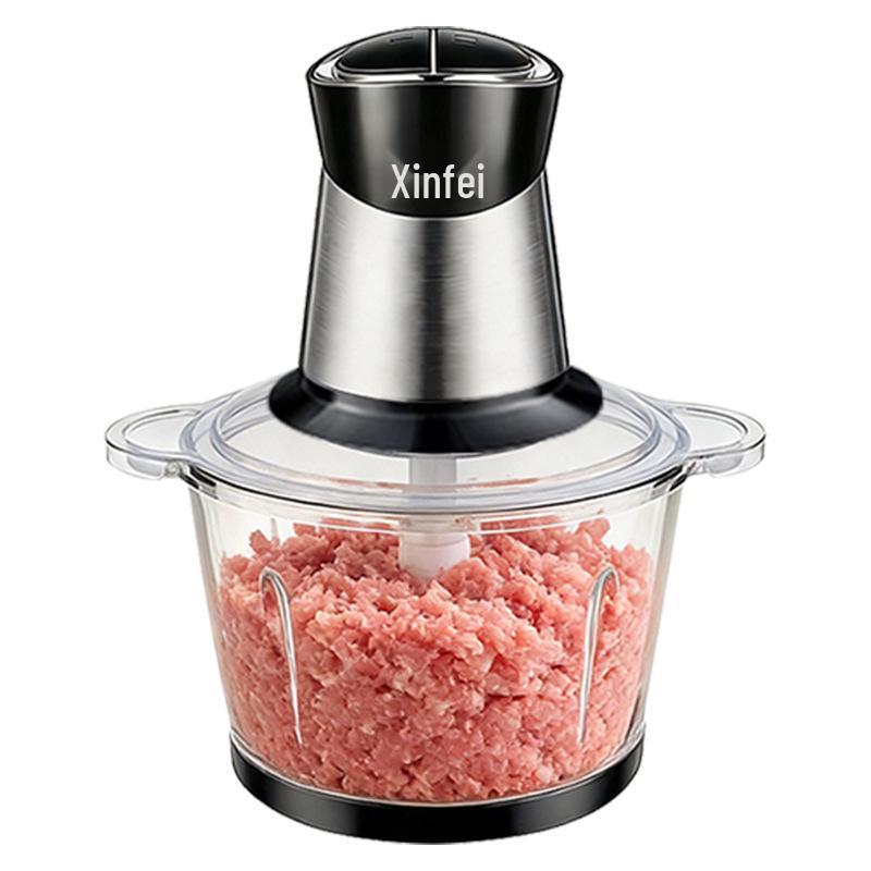 

Xinfei Multi-Functional Stainless Steel Electric Meat and Vegetable Grinder 1 knife total [no spare blade]