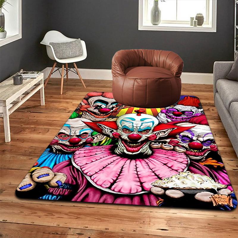 Creepy Clown Rug Floor Mat for Living Room or Bedroom Soft and Comfortable Carpet a Gift for Birthday and Holiday.MFF0918425