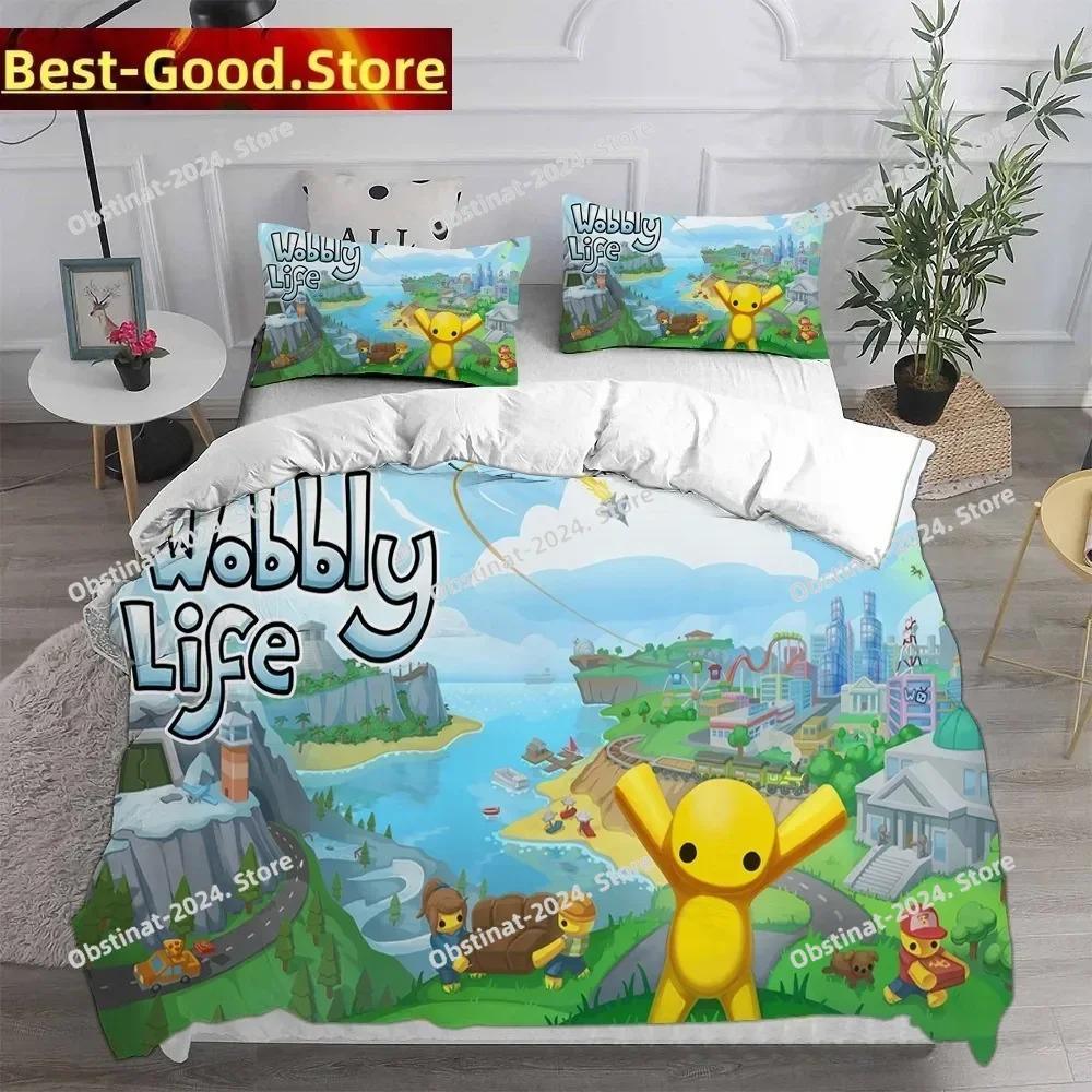 Povlak na peřinu Ložní soupravy Wobbly & Life Jednolůžko Twin Plné Velikost Queen King Prošívaná přikrývka Anime Potah na postel Sada povlaků na polštáře