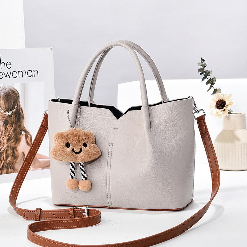 New High-value Splicing Tote Bag Macaron Fashionable Shoulder Bag Large Size Capacity Versatile Handbag Women s Bag .