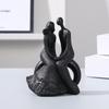 Abstract Resin Sculpture Ornament: Hugging Couple for Bedroom Decor