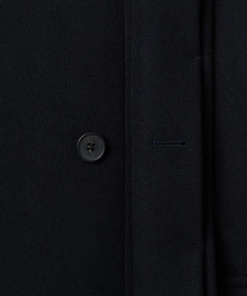 Musinsa Standard Wool Blend Oversized Muff Pocket Half Balmacaan Coat [Navy]