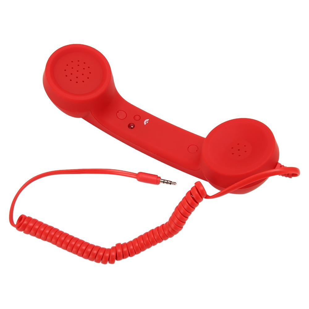 Wired Connection 3.5mm Plug Handset Adjustable Tone Radiation Proof Handset Telephone Conversation
