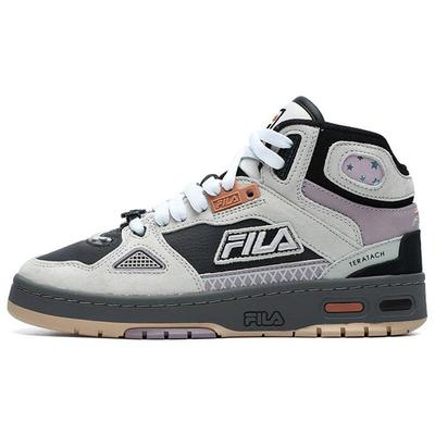 Teratach Heritage Basketball Mid Top Retro Basketballschuhe Damen Sneaker Schwarz Grau T12W141219FBA