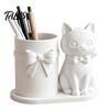 Cat Pen Holder, Cute Kitty Desk Organizer with Pens, Pencils, Makeup Brushes, 3D Printed Cat Sculpture for Home Office Desk Decor