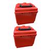 2 Pieces Electric Bike Battery Box Case with Foldable Handle Waterproof Dustproof Storage