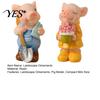 Planter Pig Decoration 2PCS Micro Landscape Ornaments, Mini Figurines, Durable Outdoor Miniatures Resin Waterproof for Potted Plant Landscaping