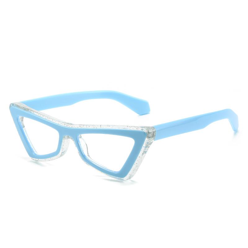 Cat Eye Anti-Blue Glasses, Personalized Men'S And Women'S Flat Glasses, Street Shooting Frame Glasses
