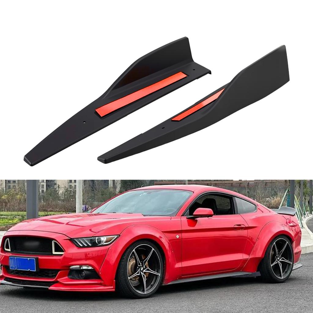 For Ford Mustang Roush 2015 2016-2025 Car Side Skirt Spoiler Splitter Extension Diffuser Mudguard Small Flying Wing Side Step