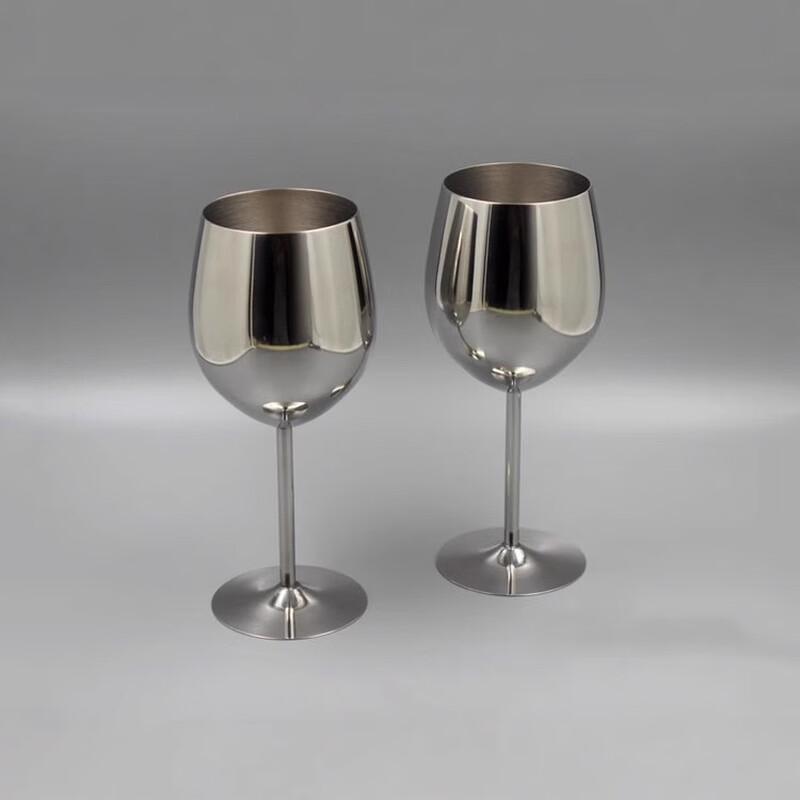 Stainless Steel Stemmed Wine Glasses