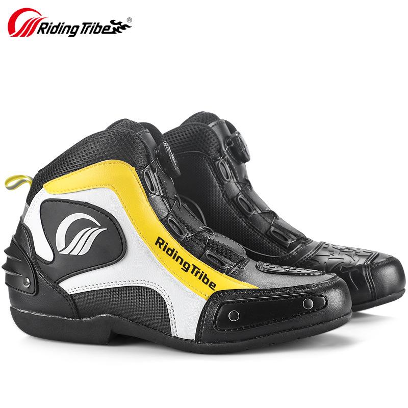 

Motorcycle Riding Shoes Men s Anti Fall Slip Racing Breathable Travel Equipment Suitable All Seasons 45 жовтий