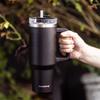 STEEL THERMAL MUG THERMOS 1100ml WITH HANDLE AND STRAW KLAUSBERG KB-7942